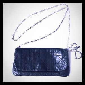Authentic Lady Dior Cannage 3-way Lambskin Clutch